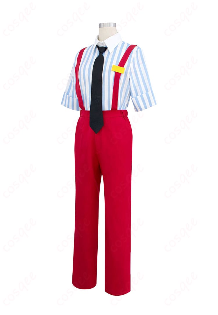 重音テトコスプレ衣装の側面画像。特徴的なネクタイと帽子が映える正確なデザインを確認できます。