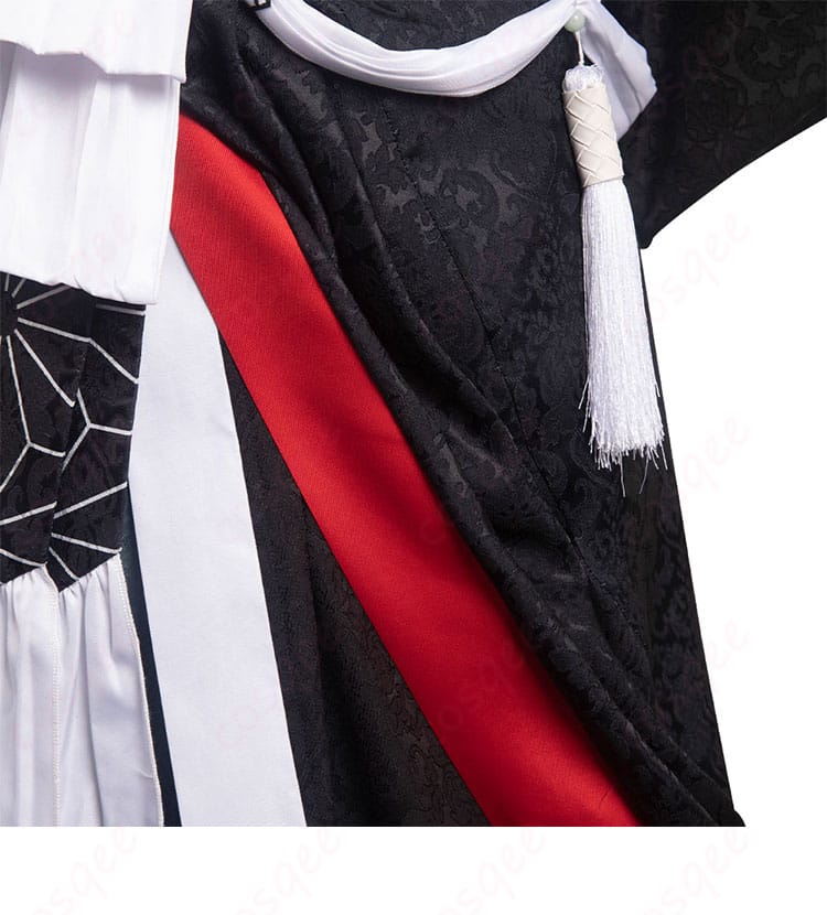 FF14 夜鶴胴着 コスプレ衣装の腰周り装飾詳細。豪華な帯と装飾がアクセントになっている。