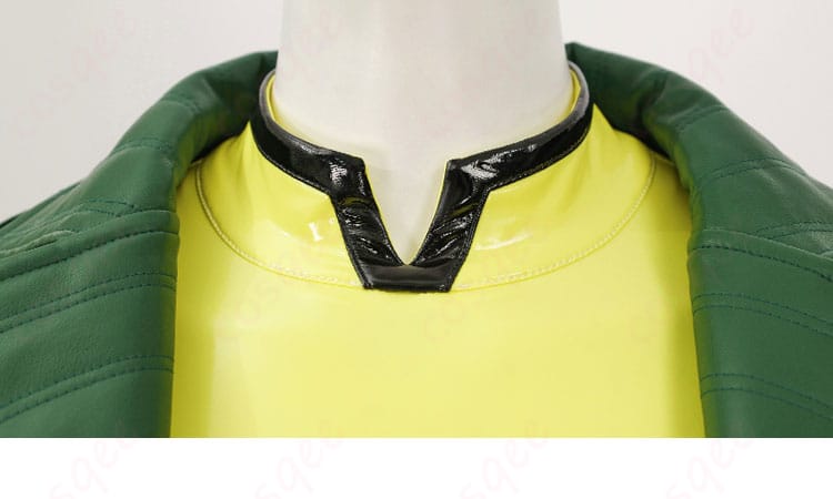 X-MEN ローグ コスプレ衣装 襟元の詳細