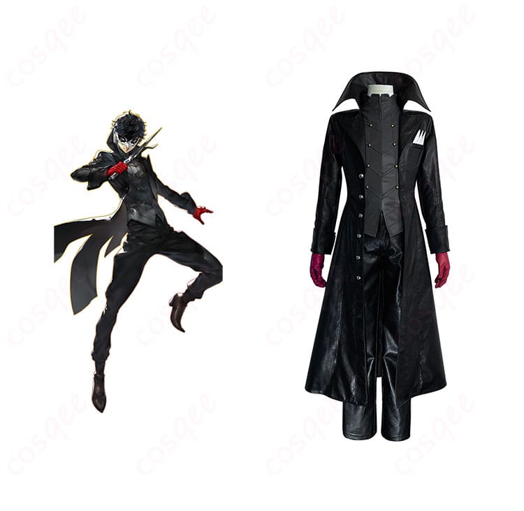 ペルソナ5 ザ・ロイヤル 雨宮蓮 怪盗服 コスプレ衣装 商品正面とキャラクターの組み合わせ画像