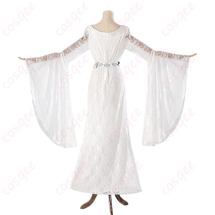 ロード・オブ・ザ・リングのガラドリエルを気品高く再現するロングドレス衣装 - 4枚目の画像