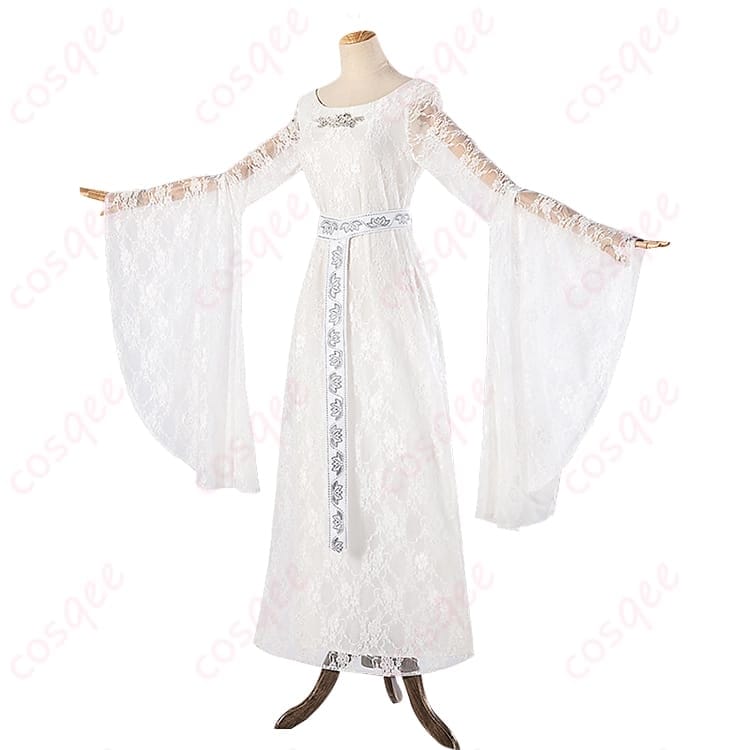 ロード・オブ・ザ・リングのガラドリエルを気品高く再現するロングドレス衣装 - 3枚目の画像