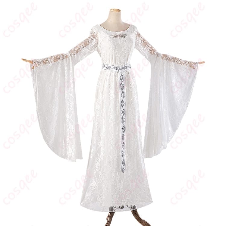 ロード・オブ・ザ・リングのガラドリエルを気品高く再現するロングドレス衣装 - 2枚目の画像