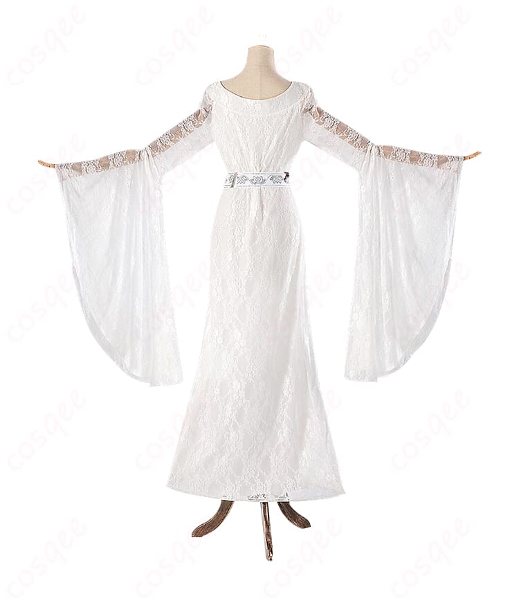 ロード・オブ・ザ・リング ガラドリエル コスプレ衣装 背面画像 - 背中部分のディテールまで忠実に再現