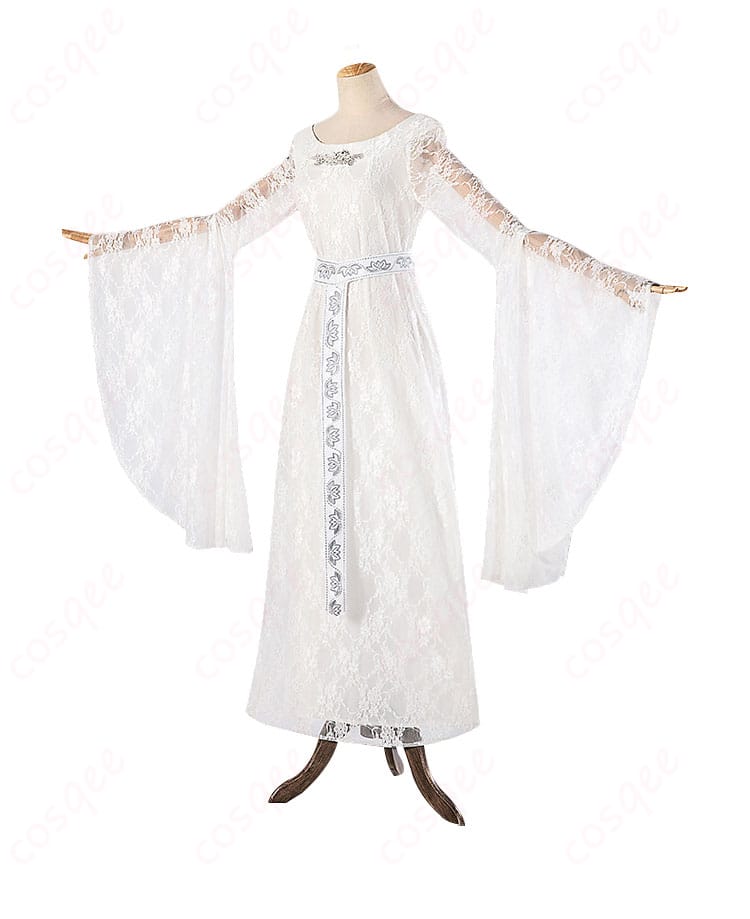 ロード・オブ・ザ・リング ガラドリエル コスプレ衣装 左側画像 - しっかりとした縫製とフィット感を強調