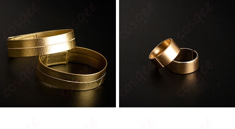 首飾りやリングの装飾詳細。リンのコスプレ衣装に欠かせないジュエリー類です。