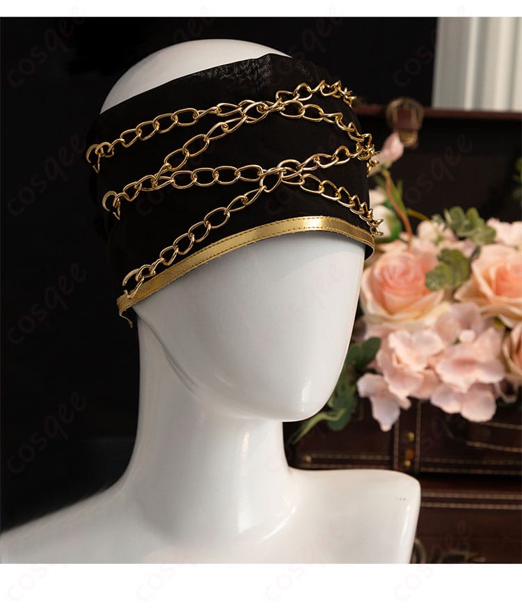 服装の頭飾りの装飾詳細。リンの特徴的な頭飾りが忠実に再現されています。