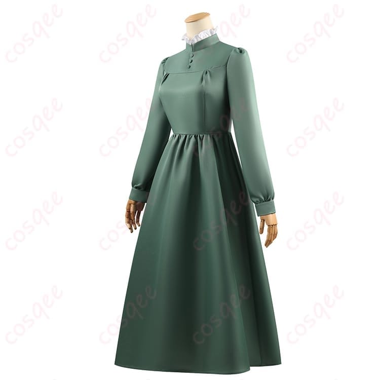 ハウルの動く城 ソフィー 緑ワンピースのコスプレ衣装 清楚クラシカルで写真映えもばっちり - 2枚目の画像