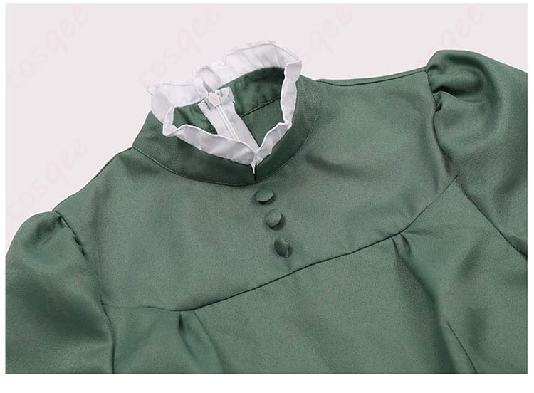 ハウルの動く城 ソフィー・ハッター コスプレ衣装 衣襟の装飾細部、ソフィーらしい優雅なデザイン