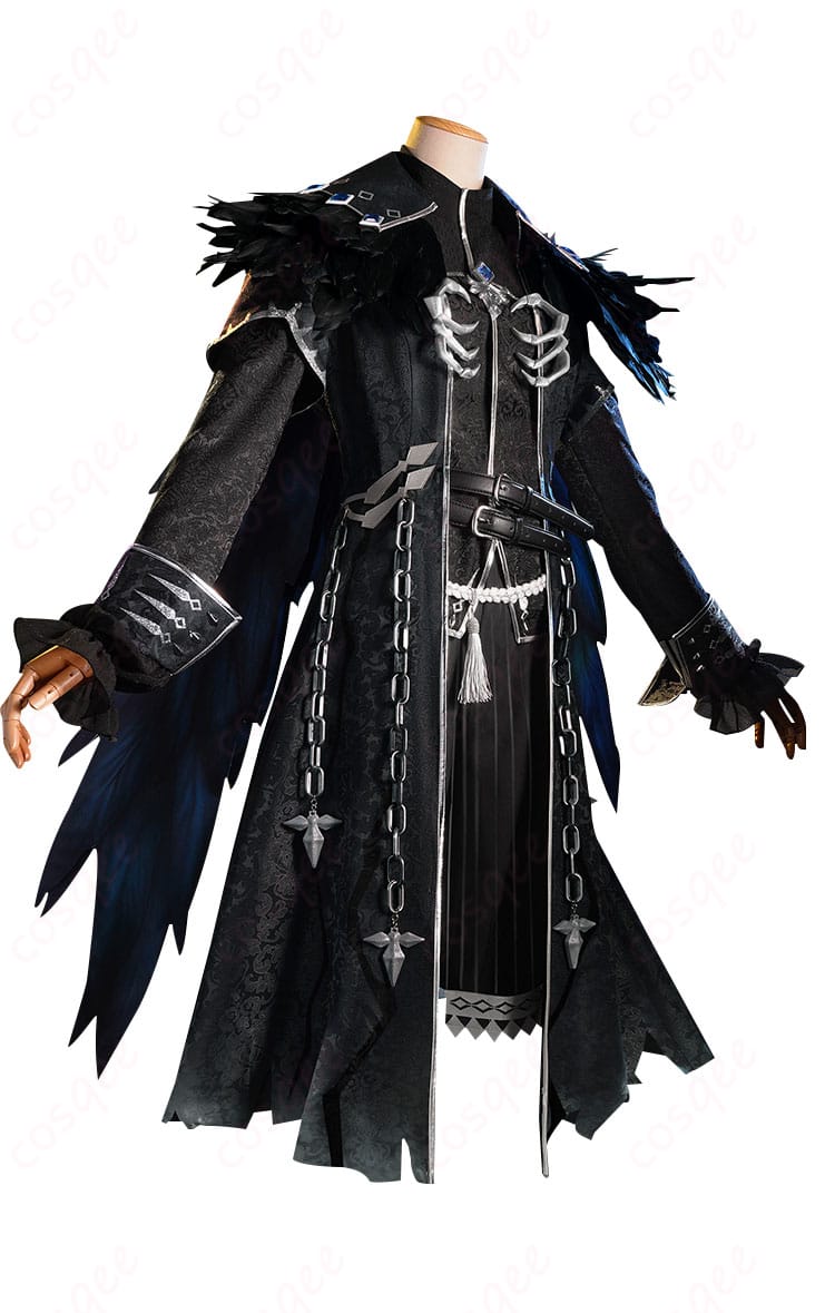 ジョゼフ コスプレ衣装 亡霊の魔術師の側面デザイン、ディテールが豊富でリアルな装飾が施されています。