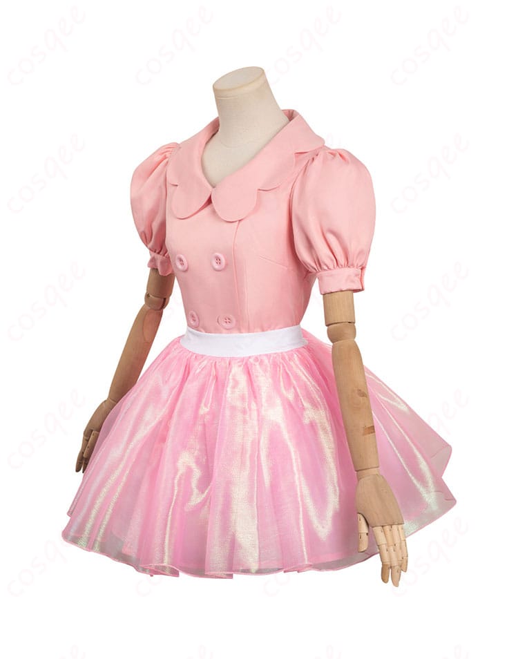 バービー コスプレ衣装 サイドビュー。衣装の細部やデザインが見える側面図。