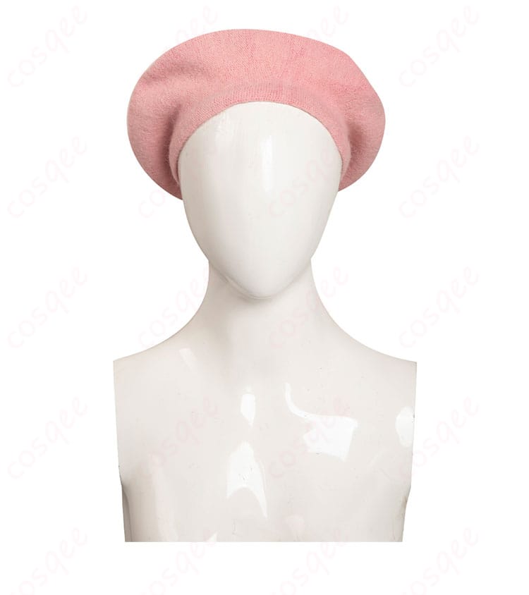 バービー コスプレ衣装 帽子のディテール。バービーの象徴的な帽子の精細なデザイン。