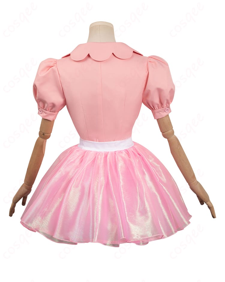 バービー コスプレ衣装 背面図。コスプレ衣装の後ろ姿を忠実に再現。