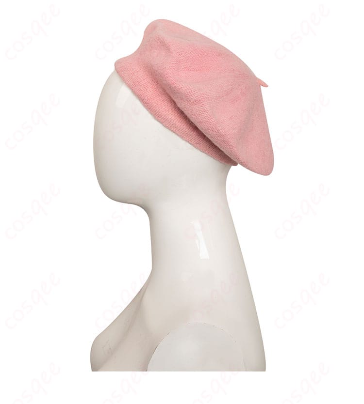 バービー コスプレ衣装 帽子側面のディテール。帽子の側面から見たデザインと装飾。