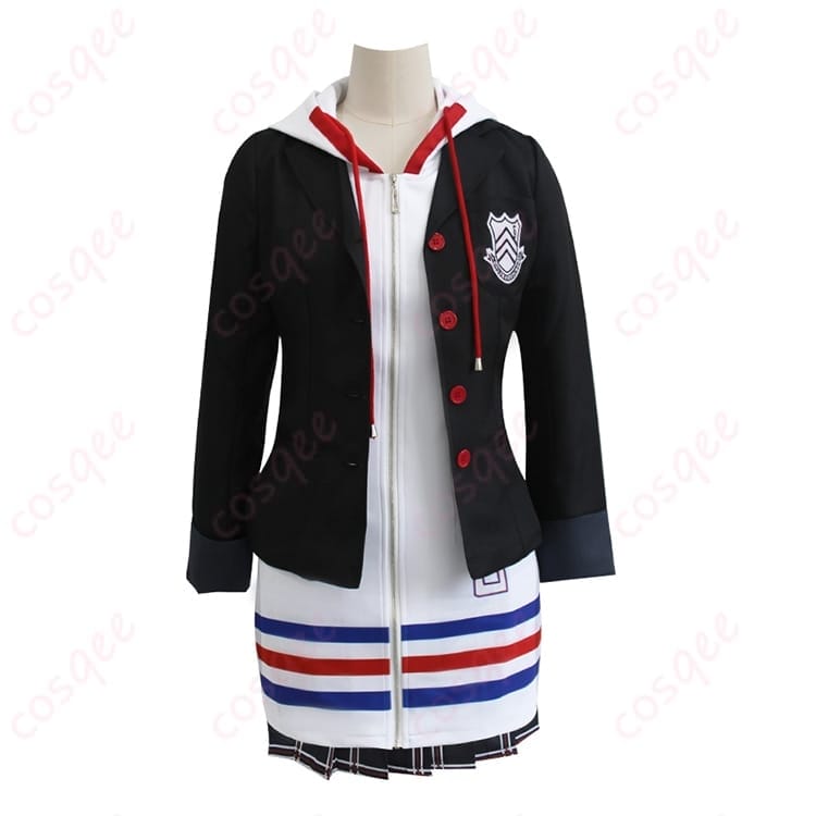 ペルソナ5 高巻杏の制服コスプレ衣装 赤黒コントラストで写真映えしやすい一着 - 1枚目の画像