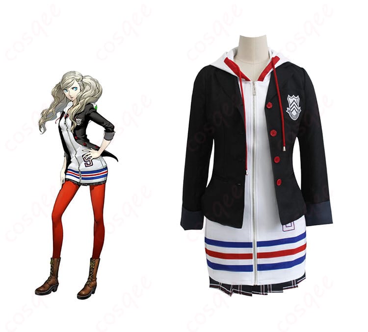 商品正面とキャラクター高巻杏のコスプレ衣装が融合した画像。リアルな再現度が際立つデザイン。