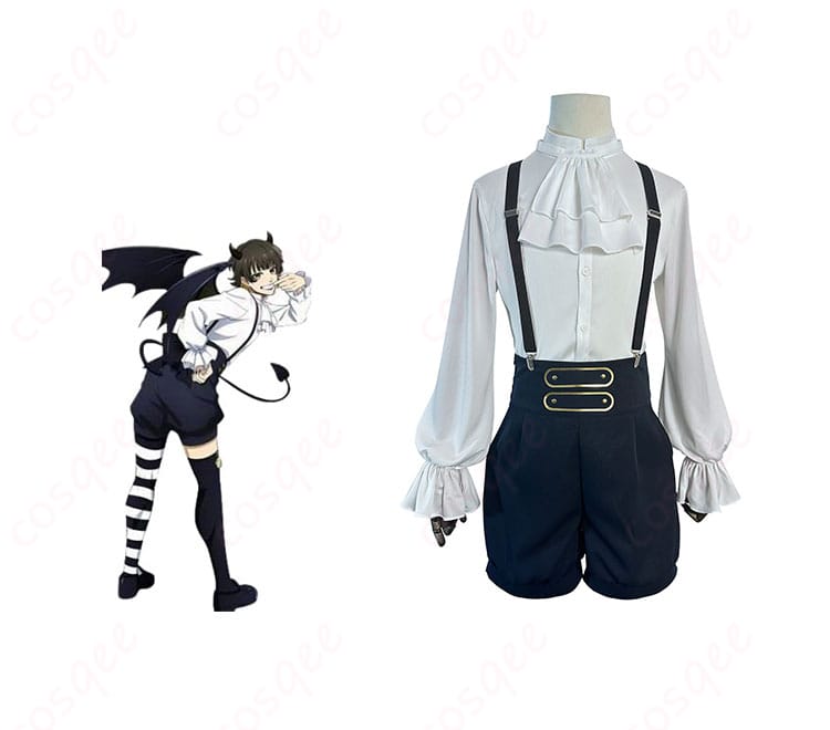 ブルーロック 蜂楽廻 コスプレ衣装、天使と悪魔バージョン。キャラクターの特徴が忠実に再現されています。