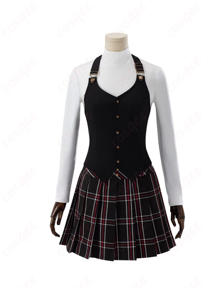 ペルソナ5 新島真 コスプレ衣装 正面からのデザイン。学生Ver.制服スタイルで忠実再現。