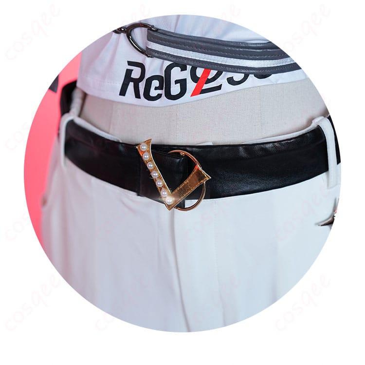 コスプレ衣装 腰帯装飾詳細 - 一条莉々華のコスプレ衣装の腰帯装飾。キャラクターのオリジナルデザインを忠実に再現。