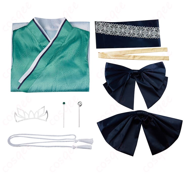 展示されたセット内容|FGO モルガン コスプレ衣装のセット内容を紹介。