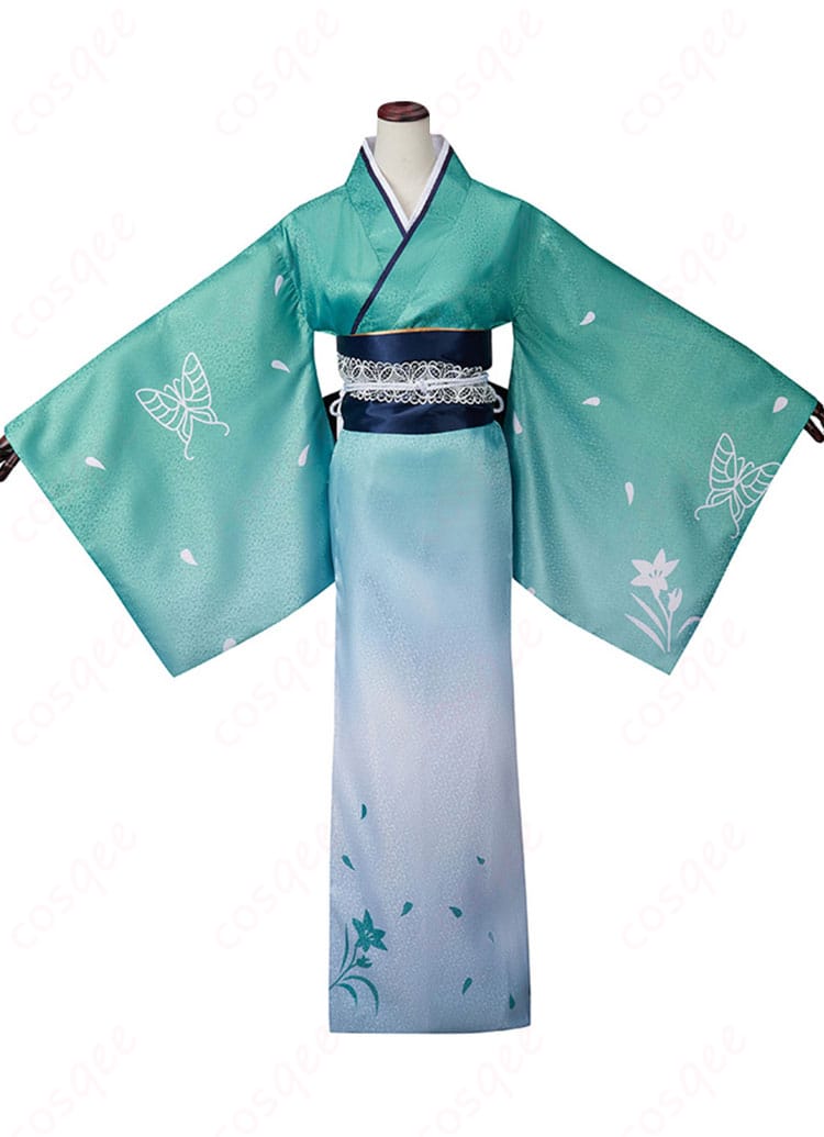 商品正面図|FGO コスプレ衣装 モルガン、和服スタイルの美しいデザイン。