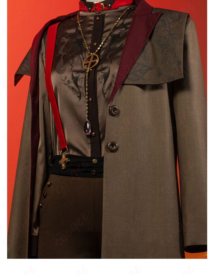 コスプレ衣装の上衣部分の装飾ディテール