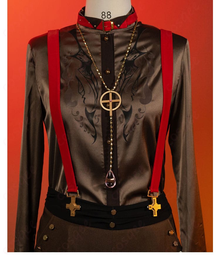 衣服の襟部の装飾ディテール