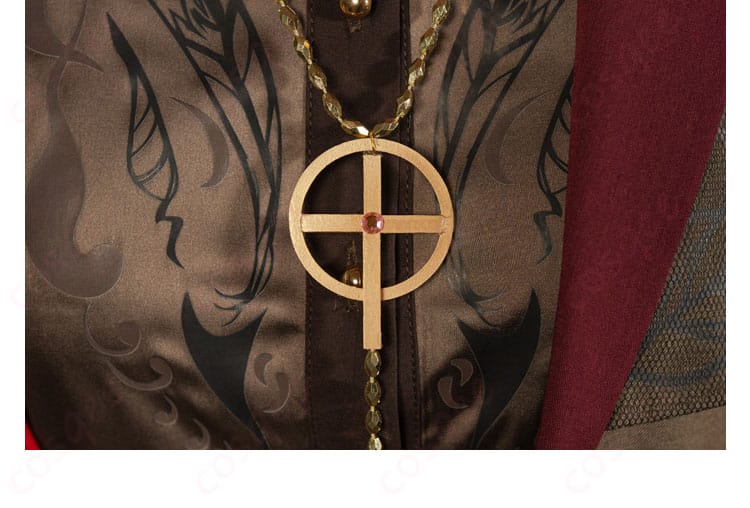 衣服の襟口の詳細なデザイン