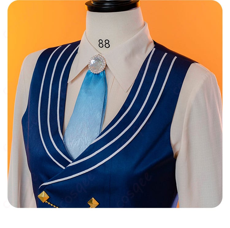 プロジェクトセカイ 神代類 コスプレ衣装の衣領装飾のディテール