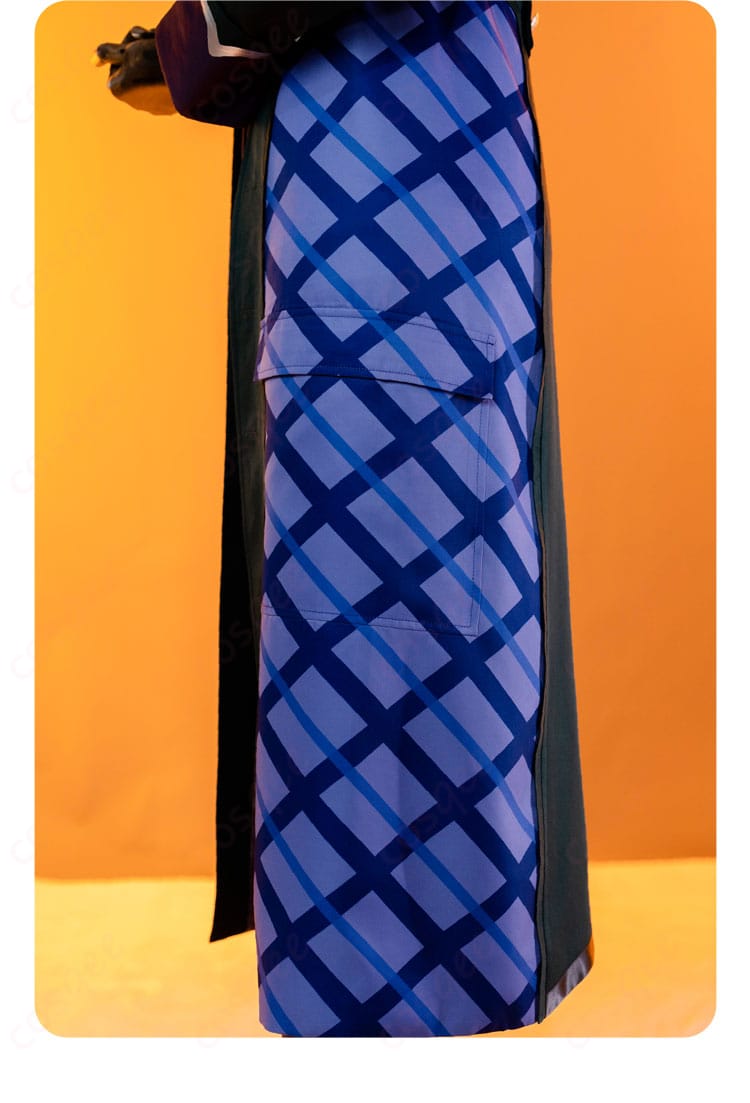 外套のサイドチェック柄装飾ディテール、プロジェクトセカイのコスプレ衣装