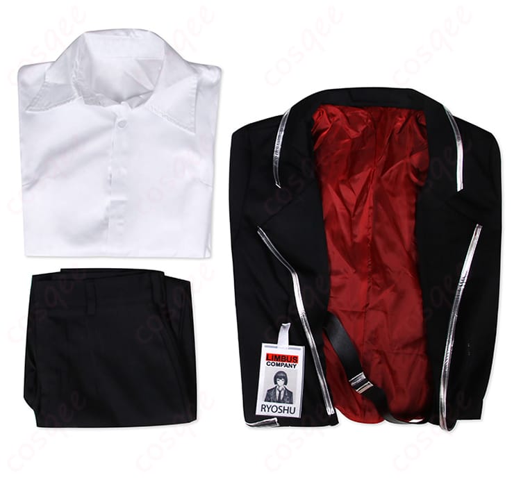 Limbus Company 良秀 コスプレ衣装のセット内容。コート、シャツ、ズボンの詳細が確認できます。