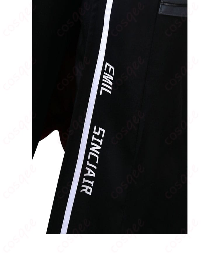 Limbus Company シンクレア コスプレ衣装 外套の門襟の文字装飾ディテール