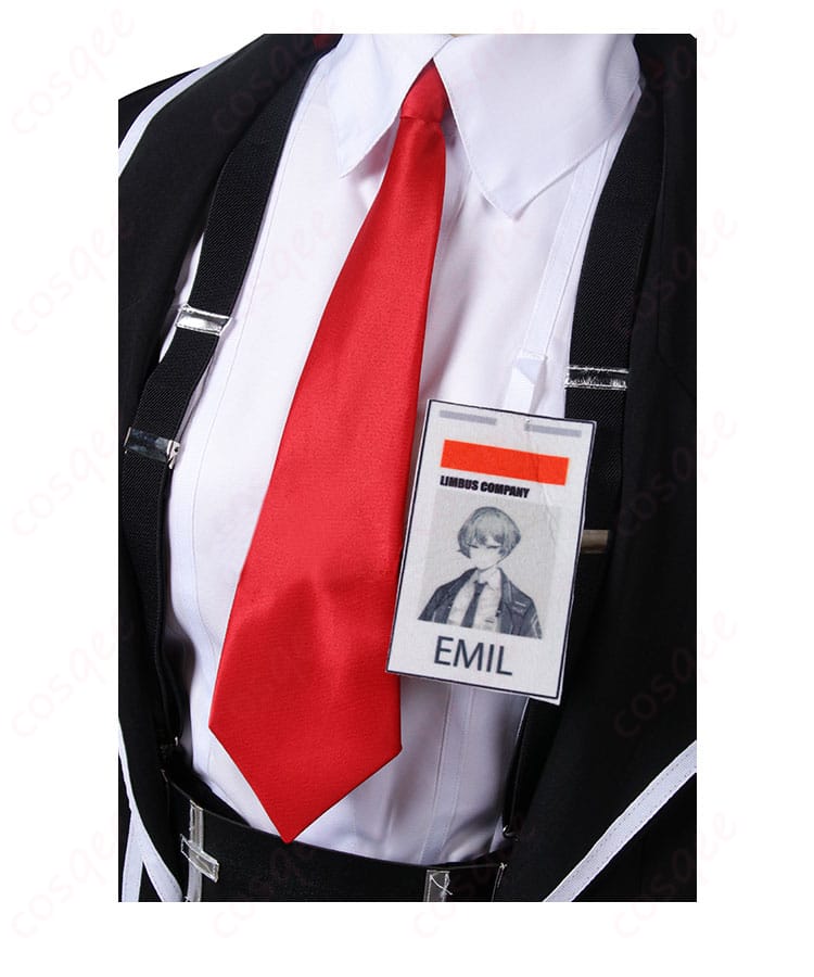 Limbus Company シンクレア コスプレ衣装 服装の領帯とIDカードの装飾ディテール
