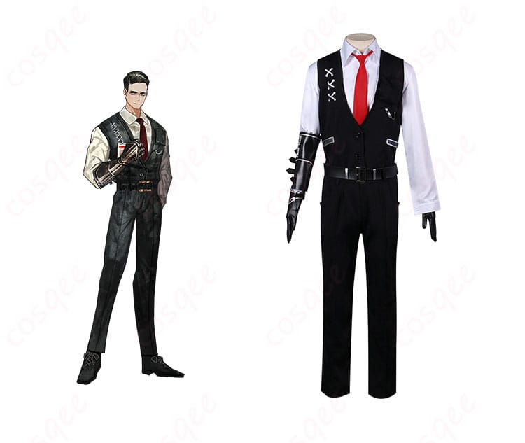 商品正面とムルソーキャラクターが融合したコスプレ衣装画像。Limbus Company ムルソー コスプレ衣装の全体像をご覧ください。