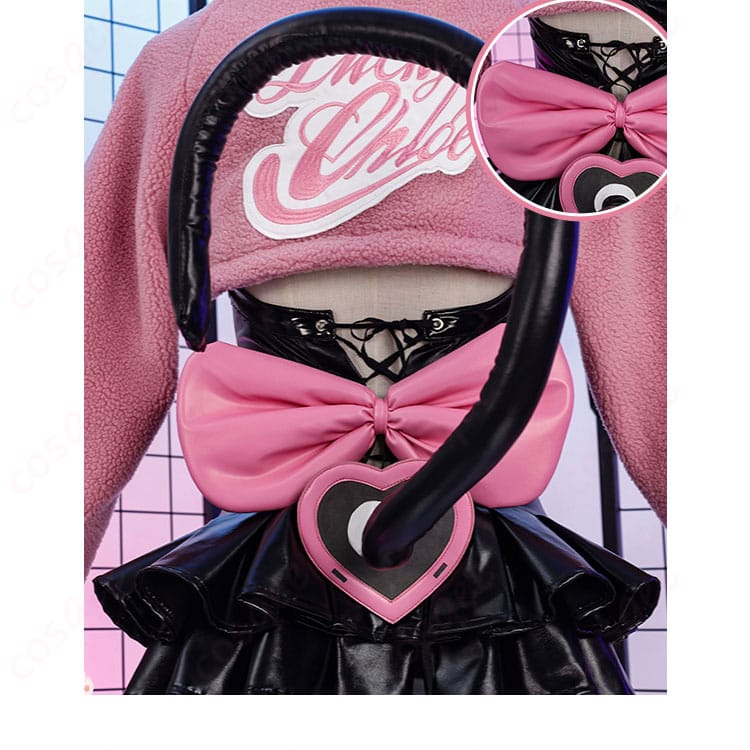 鉄拳7 ラッキークロエ コスプレ衣装 背面の蝶結びと尾の装飾ディテール、キャラクターの特徴を忠実に再現。