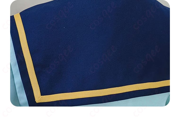 「桜庭ローラ コスプレ衣装 四ツ星学園 制服の背面披肩装飾。背面の美しいディテールと高級感のある仕上がり。」