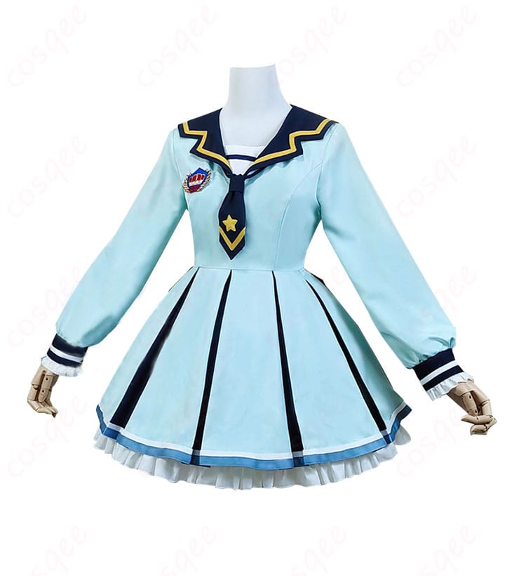 「桜庭ローラ コスプレ衣装 四ツ星学園 制服。左側のスタイル、完璧なフィット感と鮮やかな色合い。」