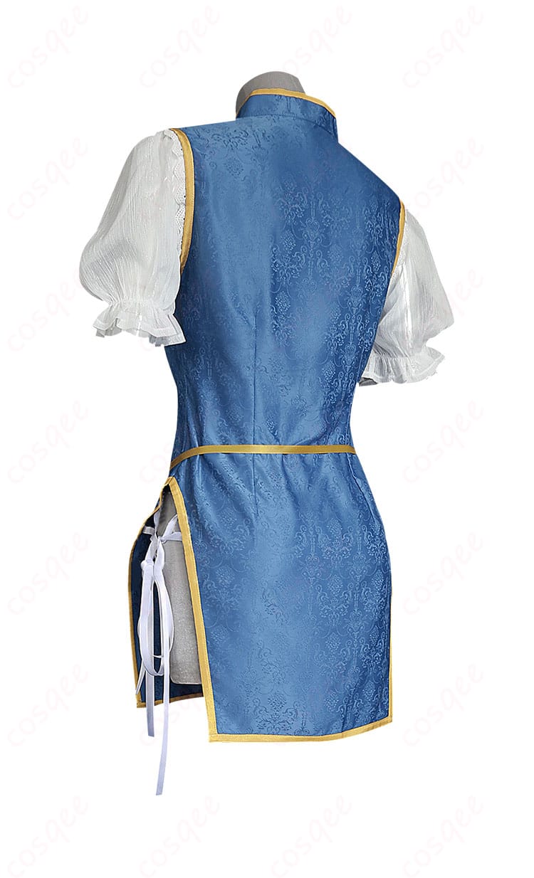 ルーシィ・ハートフィリア コスプレ衣装(チャイナドレス)の背面と側面の詳細。背中のデザインが特徴的。