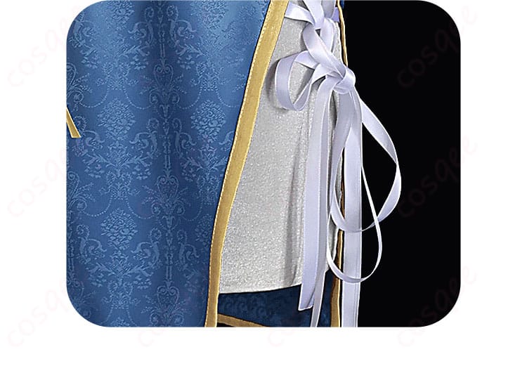 ルーシィ・ハートフィリア コスプレ衣装(チャイナドレス)のスカート側面の紐装飾。細部にこだわりが感じられます。