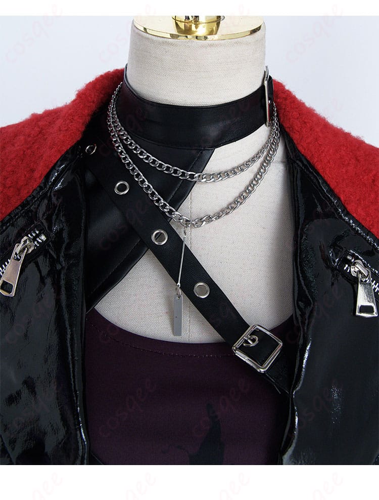 プロジェクトセカイ 白石杏 コスプレ衣装 服の襟とネックレスの詳細、豪華な装飾