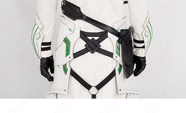 セフィロス コスプレ衣装の背面装飾ディテール。衣服全体のデザインが忠実に再現されています。