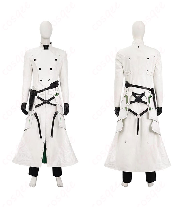 セフィロス コスプレ衣装の正面と背面の詳細。細部まで再現されたデザインと素材を確認できます。