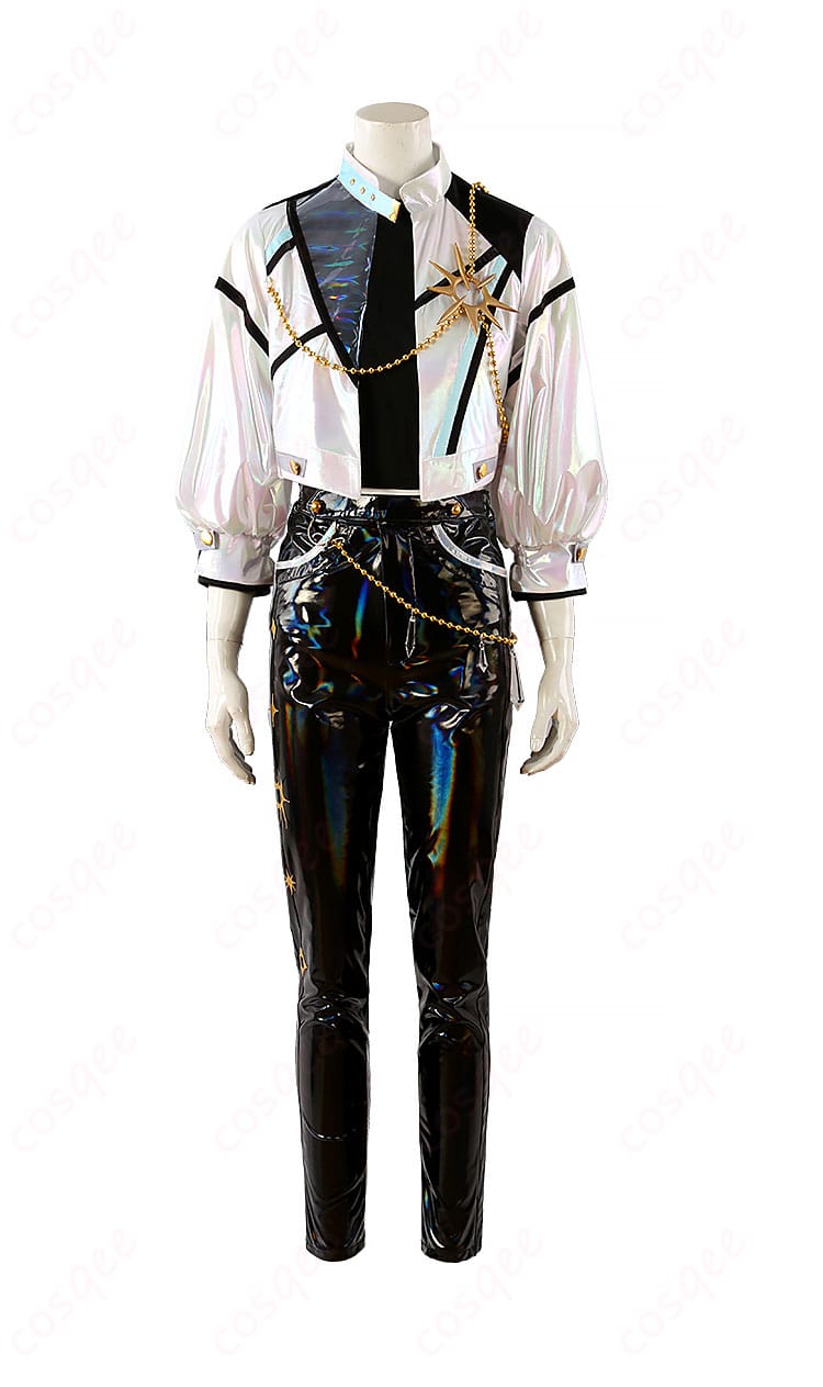 あんスタの9周年記念衣装の正面から見た画像。キャラクターたちの衣装デザインとディテールを確認できます。