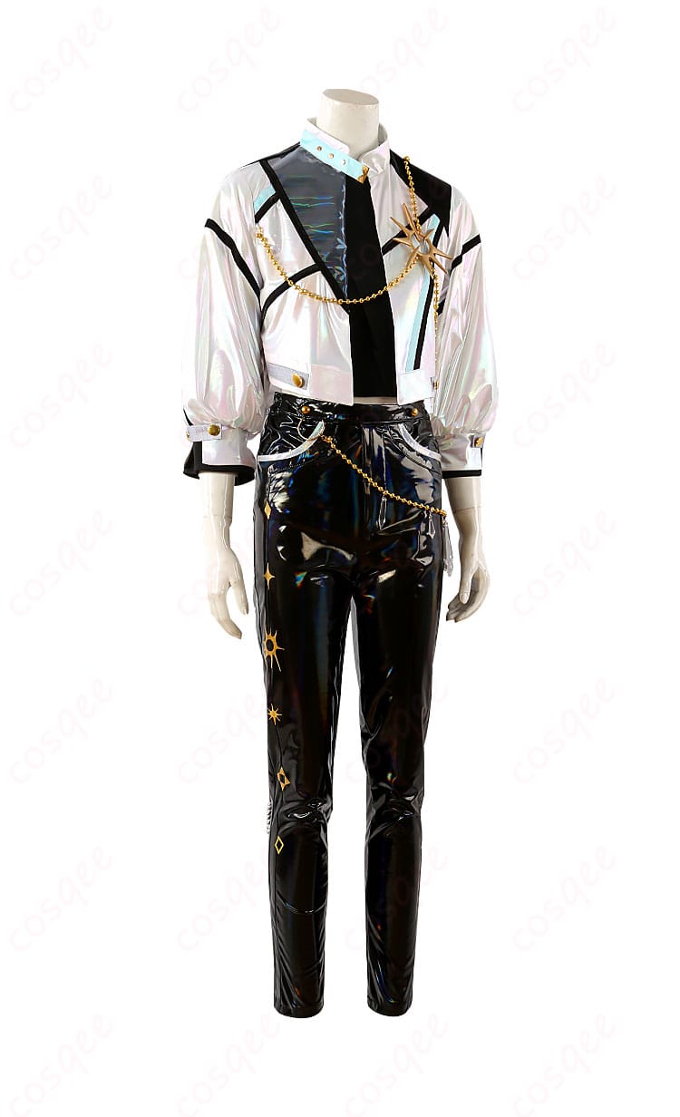 あんスタコスプレ衣装の側面から見た画像。衣装のラインとディテールが鮮明に見えます。