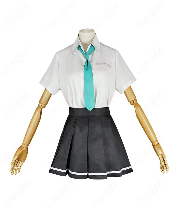 衣裙服装正面細節 - コスプレ衣装の衣裙部分の正面の細部、花柄や装飾が鮮やかに描かれています。