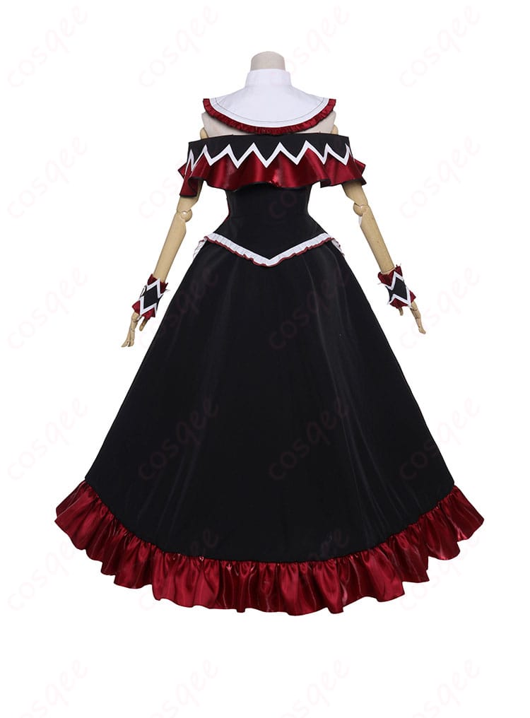 商品背面のコスプレ衣装の詳細。後ろ姿も忠実に再現された時崎狂三の衣装。