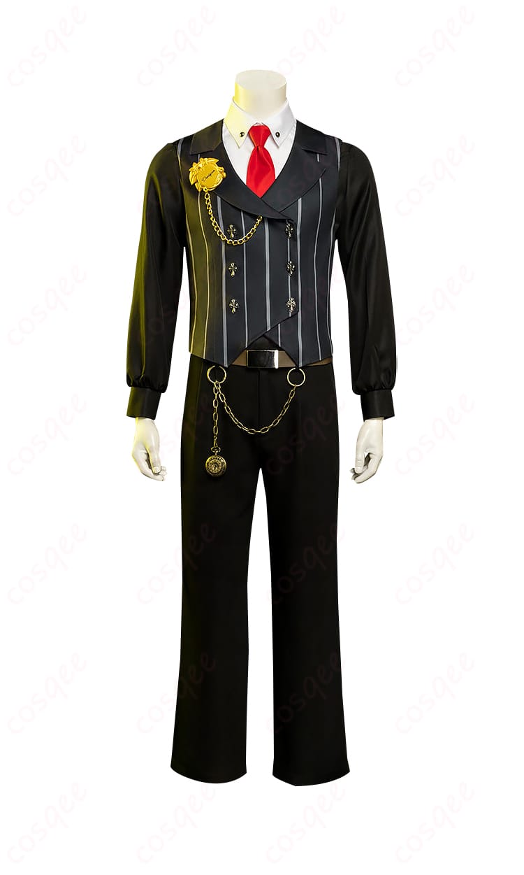 内搭服装正面のディテール - コスプレ衣装のシャツとベストの正面ディテール。