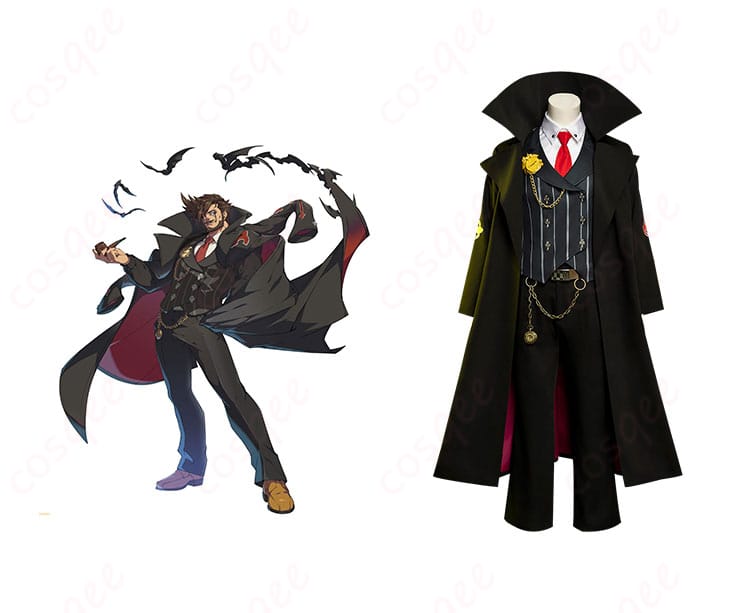 商品正面とキャラクターのイメージを組み合わせた画像 - スレイヤーのコスプレ衣装を着たキャラクターの正面画像。