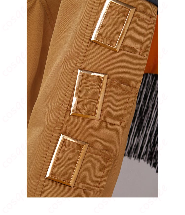 ミリア=レイジ コスプレ衣装 衣袖の装飾の詳細。美しい刺繍とディテールが特徴。