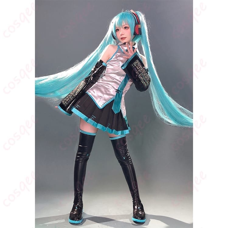 初音ミクの魅力をまとう王道コスプレ衣装 発色映えで写真が決まる快適セット - 3枚目の画像